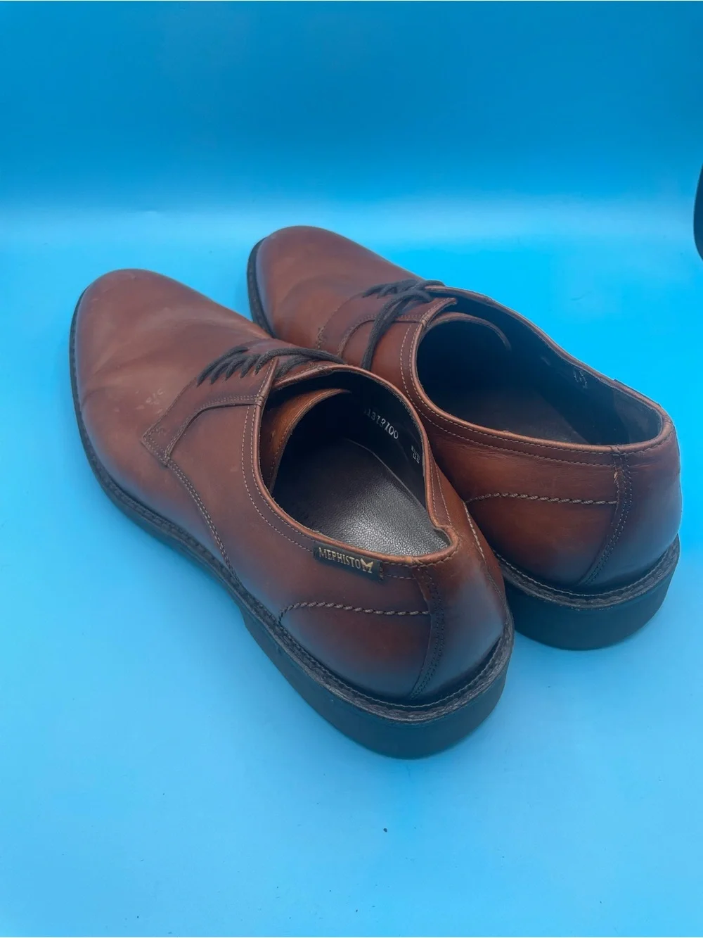 Mephisto Derby Air Jet‎ Brown Leather Shoes